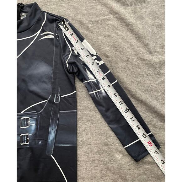 New Wednesday Addams Girls S/ 6-7 Yrs Black Jumpsuit Uniform Halloween Costume - Picture 8 of 10